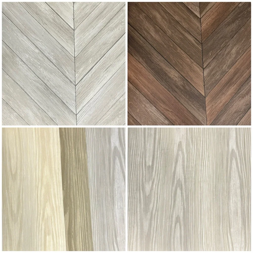NEW Large Bundle of 45 Large Assorted Wood Pattern Wallpaper Sample Sheets- DIY